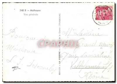 Mulhouse — Widok ogólny — Wydawnictwo «La Cicogne» — Rewers
