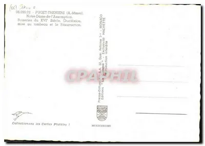 Notre-Dame-de-l'Assomption — Drewniane dekoracje z XVI wieku, Ukrzyżowanie i pogrzeb — Presses-Diffusion S.A. - Monaco — Rewers