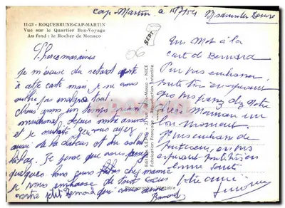Visão do Bairro Bon-Voyage — Cap-Martin — Editor S.E.P.S. — N° 6 — Verso