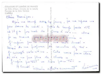 Costa Azzurra — Paesaggio della Costa Varoise — Edizioni A.D.E.W. - Jean-Jaures — Verso