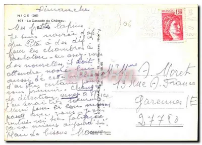Wodospad zamku — Nicea (06) — Wydawnictwo G. Marceau — Rewers