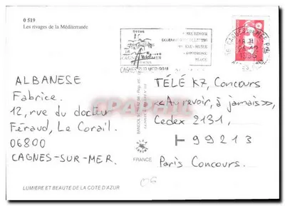 Côte d'Azur — Brzegi Morza Śródziemnego — Wydawnictwo Cagnes-sur-Mer — Rewers