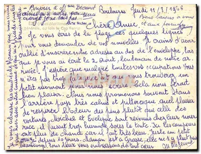 Widok Cap Ferrat — Wydawca nieznany, numer serii nie widoczny — Rewers