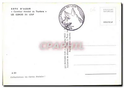 Wodospad Courmes — Skarpa — Wydawnictwo Cap Loup, seria A 331 — Rewers