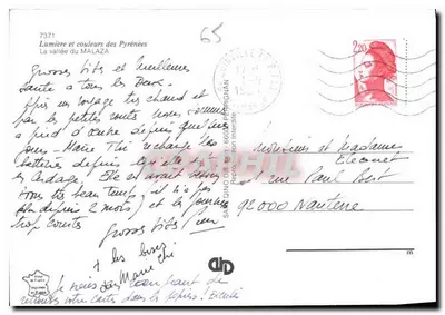 Flores em flor — Vale do Malaza — Sando Dino Diff. 6600 Perpignan — Verso