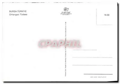 Tomba di Orhangazi — Bursa, Turchia — TUR-YAY — Verso