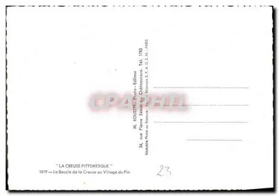 A Boucle da Creuse no Village do Pin — 1019 — M. ROUSSEL, Photo-Editeur, Châteauroux — Verso