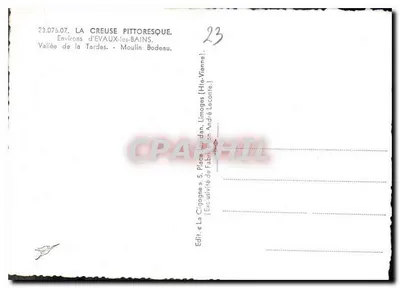 Walia Tardes — Obrzeża EVAUX-les-BAINS — Éditeur André Lecomte — Rewers