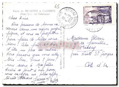 Trasa z Pierrefitte do Cauterets (Hautes-Pyrénées) — widok panoramiczny — wydawca nieznany — Rewers