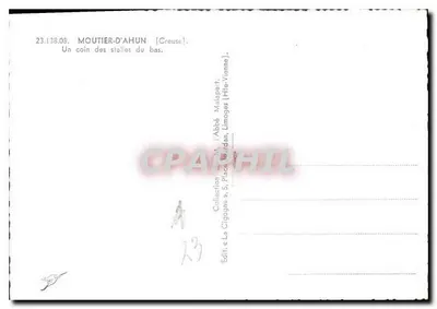 Moutier-d'A Hun — Um canto das bancadas inferiores — Coleção do Abbé Malapert — Verso