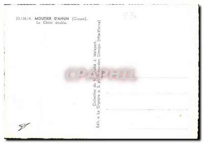 O Cristo duplo — Moutier d'Ahun (Creuse) — A Cegonha — Verso