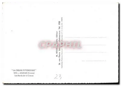 As margens da Creuse — Anzême (Creuse) — M. Rousseau, Châteauroux — Verso