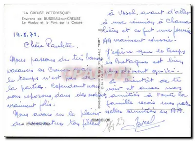 Most i most na rzece Creuse — okolice Busseau-sur-Creuse — CIM — Rewers