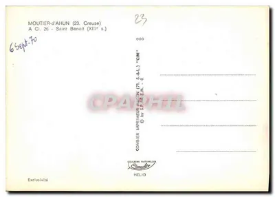 Święty Benedykt — XII wiek — wydawca Combier (71) — Rewers