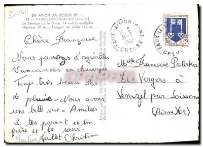 Zadzior Faux-la-Montagne — Creuse — Wydawnictwo LAPIF — Rewers