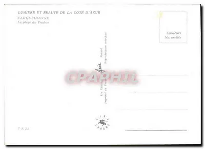 La spiaggia del Pradon — Carqueiranne — Les Éditions Randol — Verso