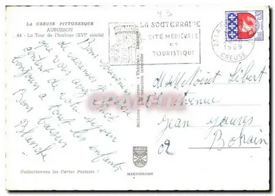 Wieża zegarowa — Aubusson — Éditions Mexichrome — Rewers