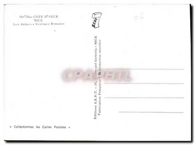 Les Arènes - Vestiges Romains — Côte d'Azur, Nice — Éditions S.E.P.T. - 16-716 — Rewers