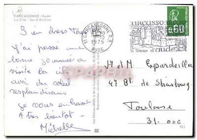 Carcassonne — Fogo de artifício — Les Éditions MABR — Verso