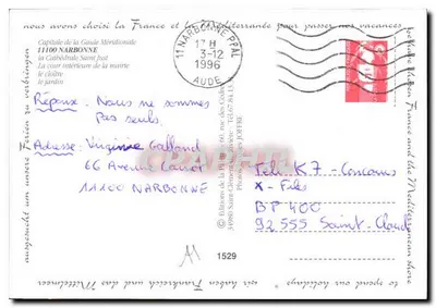 Narbonne — widok panoramiczny — wydawca nie widoczny — Rewers