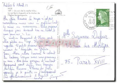 La Treille — ulica św. Augustyna i wieża kościoła — Wydawnictwo Montduvet — Rewers