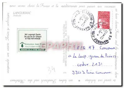 Pescador ao pôr do sol — Languedoc — Éditions de la Palme — Verso