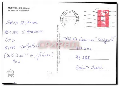 Place de la Comédie — Montpellier — Éditions Méridionales — Rewers