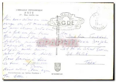 Agde — Stara ulica — Wydawnictwo Théophile Limoges — Rewers