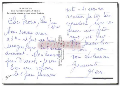 I Vosgi sotto la neve — Edizioni LAGOGOE — N° 88 533 149 — Verso