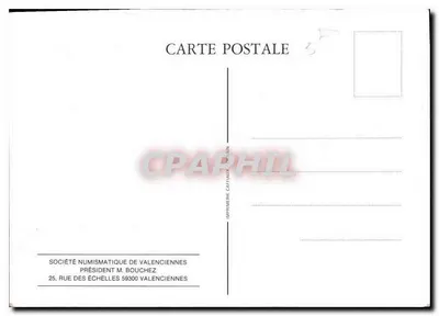 Jeton de presença dos Conselheiros Municipais — Feira de Moedas e Cartões Postais do 3 de Maio de 1981 — Sociedade Numismática de Valenciennes, Carta n°8 — Verso