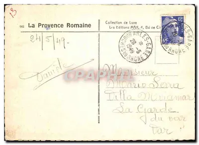 Arles. El Teatro Antiguo — Editor MAR, n° 962 — Reverso