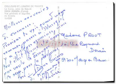 Bavella — Vista geral e aiguilhas — editor Dragon - Pessac — Verso