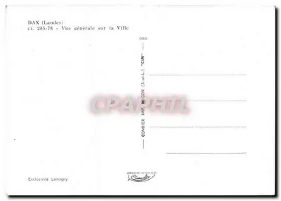 Dax (Landes) — Visão geral da Cidade — Combier Imp. Macon (S.-et-L.) — Verso