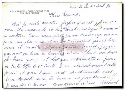 Saintes — Miasto Galo-Rzymskie — Éditions Moderne, Limoges — Rewers