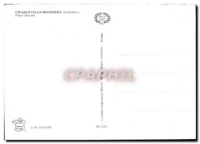 Plac Ducale — Charleville-Mézières (Ardennes) — Combier Imprimeur Mâcon — Rewers