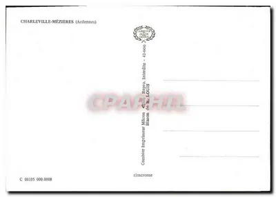 Charleville-Mézières — Square de la Gare, Hôtel de Ville, Piscine e Camping, Place Ducale — Editor Combier — Verso
