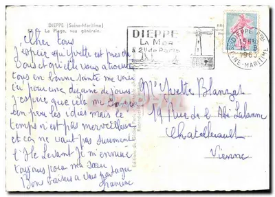 Dieppe — Widok ogólny — Éditions du Globe, Paryż, nr 57 — Rewers
