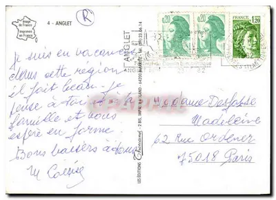 Anglet — A câmara do amor — Edições Chauvand — Verso