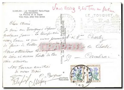 Der Schwimmteich und der Damm — Le Touquet-Paris-Plage — Éditions La Madeleine — Rückseite