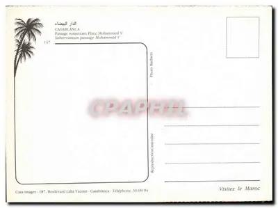 Casablanca — Podziemny przejście Plac Mohammed V — Casa-images — Rewers