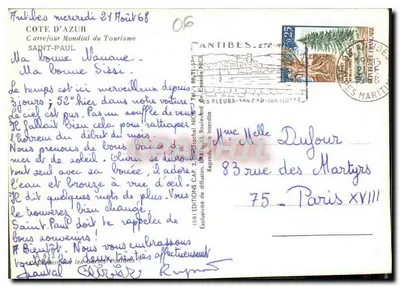 Saint-Paul - Vista do vilarejo a partir de um arco — Edições CAP, n° 812 — Verso