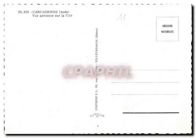 Carcassonne (Aude) — Vista aerea sulla Città — Edizioni Eurolux — Verso