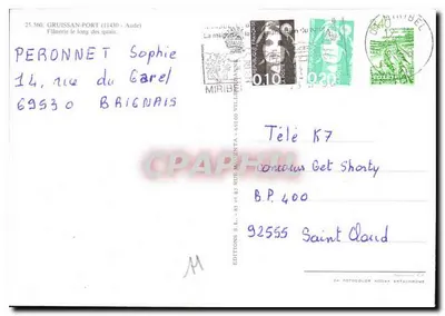 Gruissan — Porto e praça animada — Éditions S.L. n° 25.560 — Verso