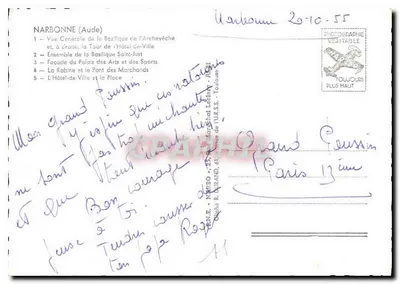 NARBONNE (Aude) — widok panoramiczny i zabytki — Rewers