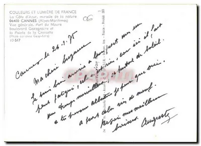 Cannes — Port Moure i Północna część Croisette — Fotografia z lotu — Rewers