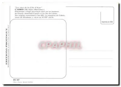 Cabris — villaggio provenzale — Éditions Photoguy, n. BY 167 — Verso