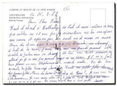 Les 3 Sollières — vista panorâmica e locais — editor desconhecido, n° de série 06 — Verso