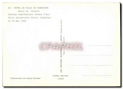 Joana d'Arc feita prisioneira diante de Compiègne — 24 de maio de 1430 — Éditions Nivernaises — Verso