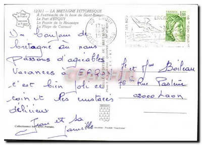 O Porto de Erquy — A Ponta da Heussaye e a Praia de Caroual — Edições Y.R. Caudal — Verso