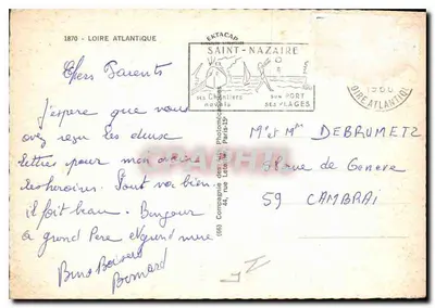 Loire-Atlantique — Carte postal turística com mapa e fotos de locais — Editor Ektacap — Verso